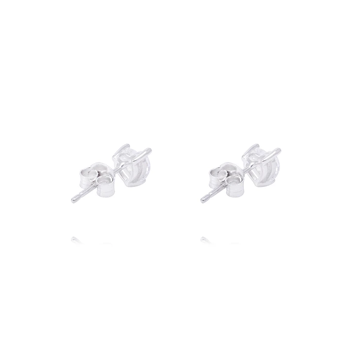 Aros Plata Esterlina 925 Corazones con Circonitas 3