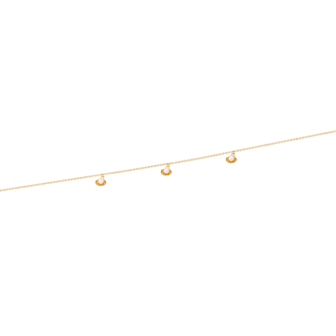 Pulsera Oro Amarillo 18kt Perlas y Conchitas 3