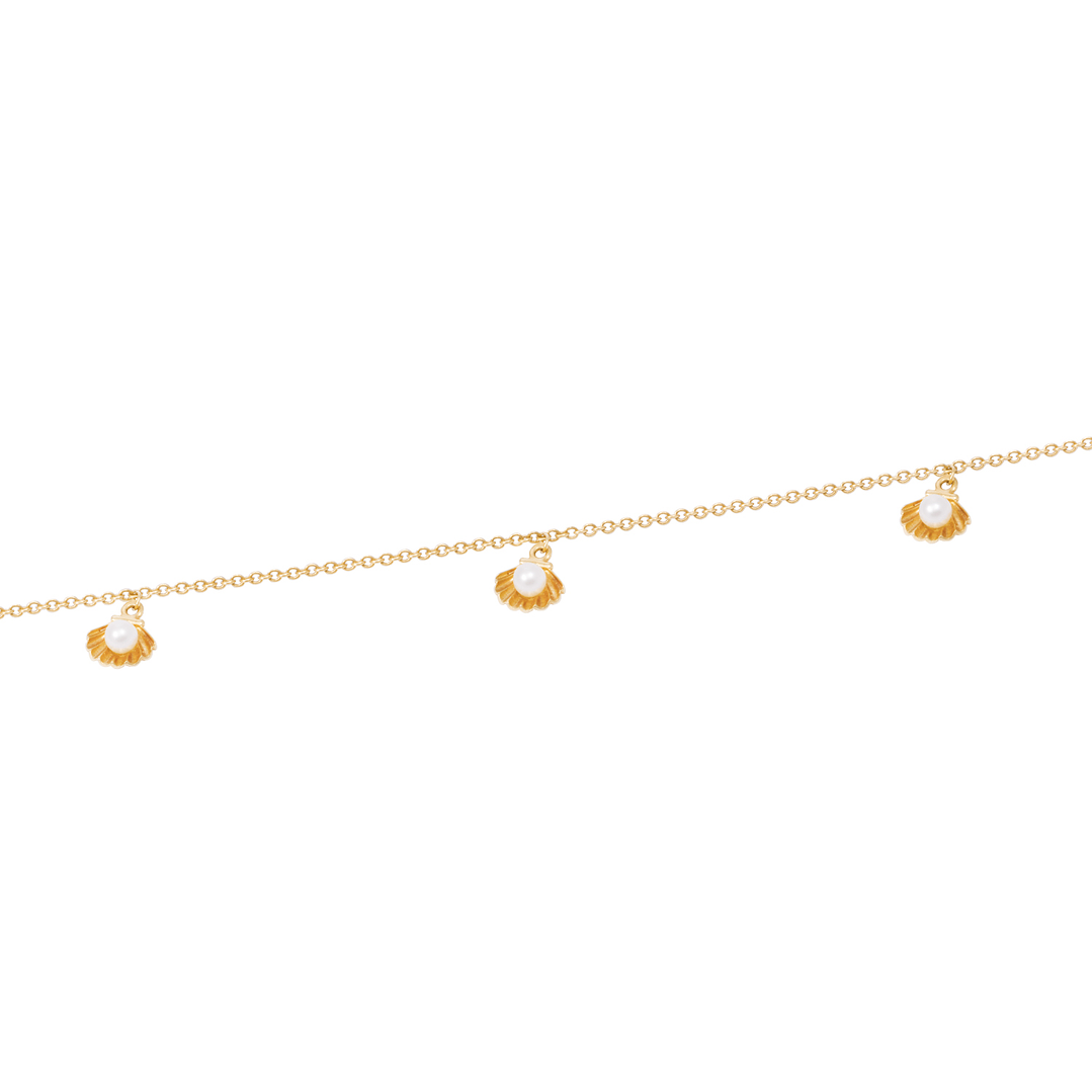 Pulsera Oro Amarillo 18kt Perlas y Conchitas 2