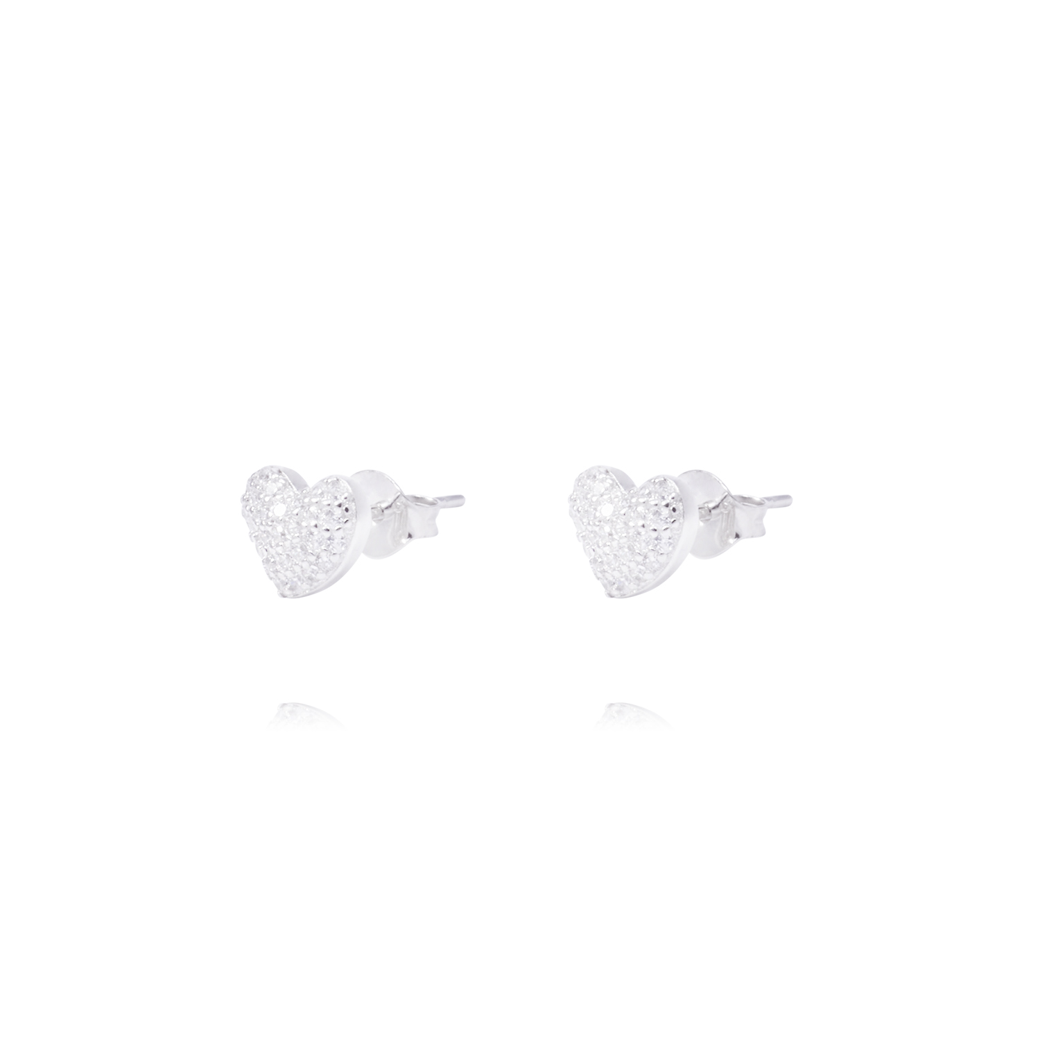 Aros Plata Esterlina 925 Corazones con Relieve 2