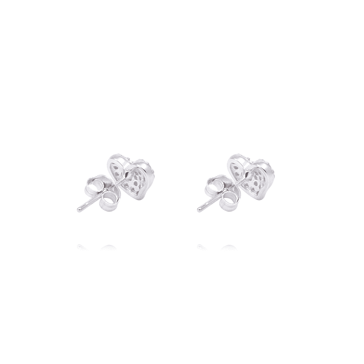 Aros Plata Esterlina 925 Corazones con Relieve 3
