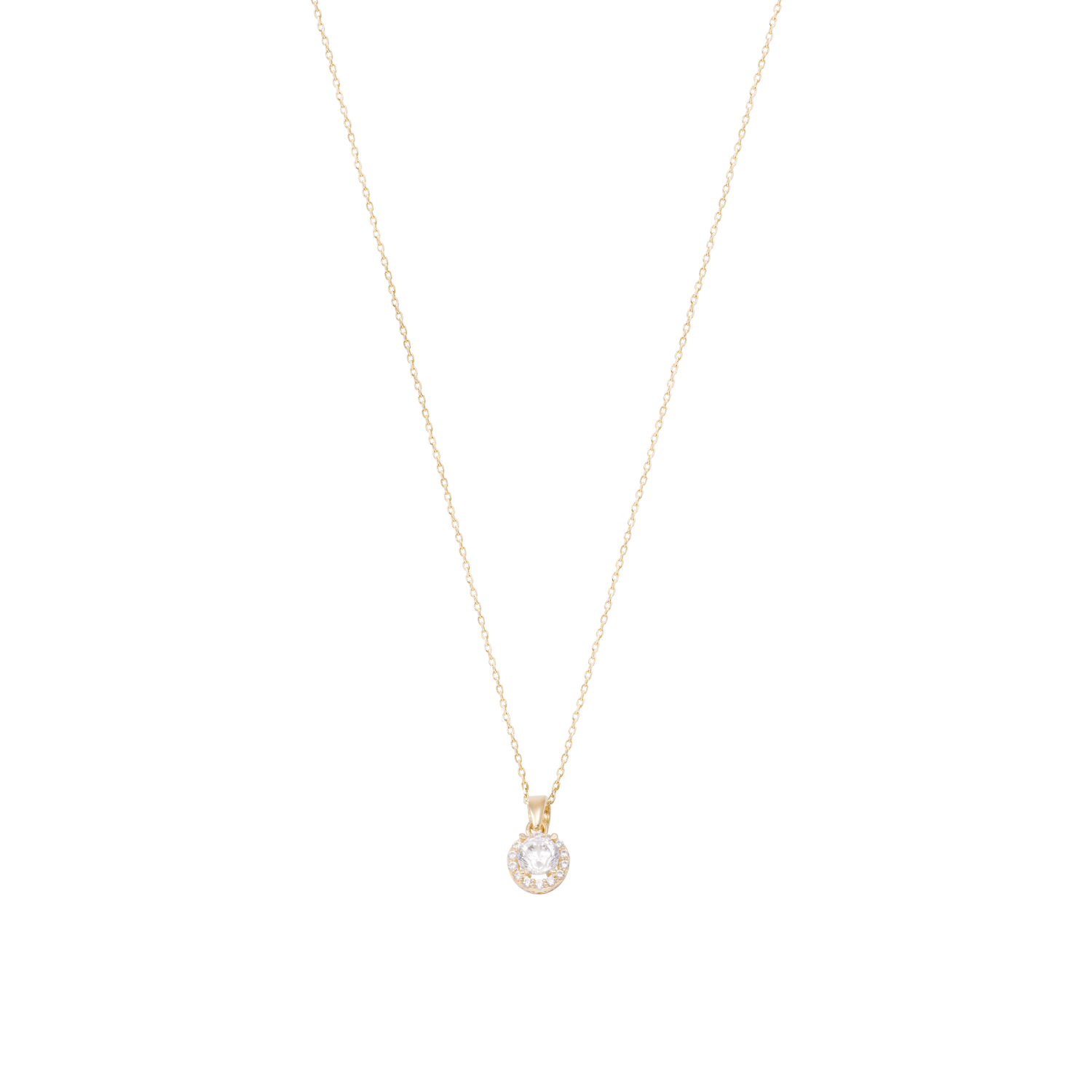 Colgante Oro Amarillo 18kt Circonita con Base Calada 3