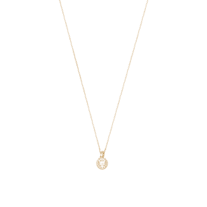 Colgante Oro Amarillo 18kt Circonita con Base Calada 3