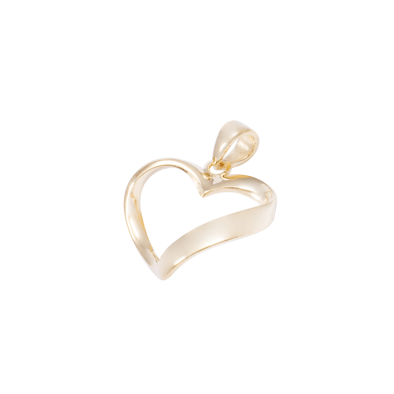 Colgante Oro Amarillo 18kt Corazón Moderno 1