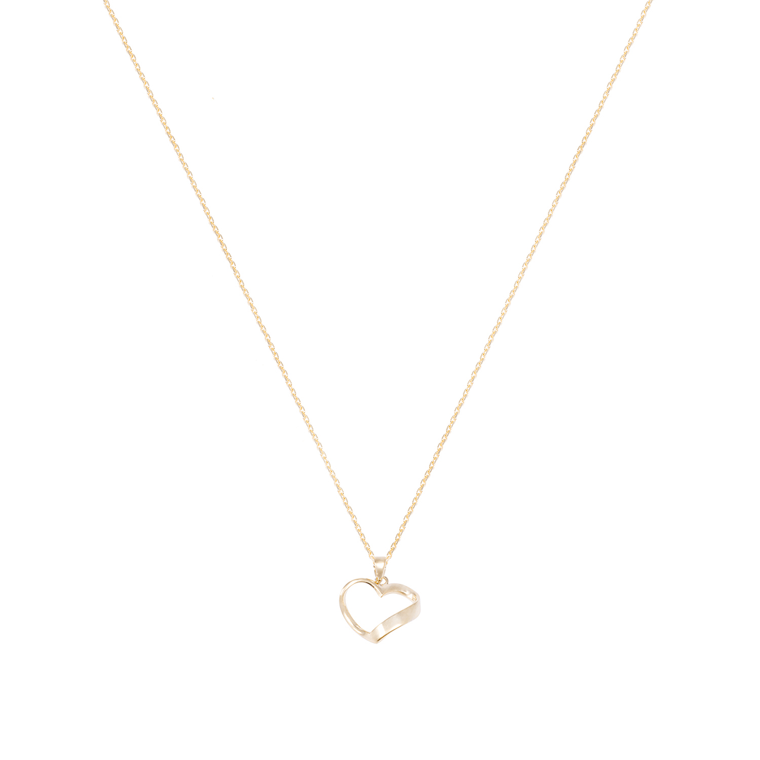 Colgante Oro Amarillo 18kt Corazón Moderno 3
