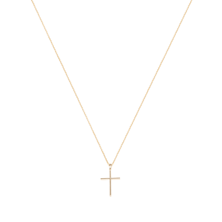 Colgante Oro Amarillo 18kt Cruz Fina 3