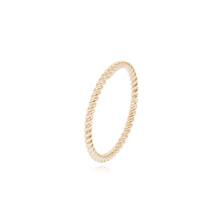 Anillo Oro Amarillo 18kt Trenzado Clásico 1