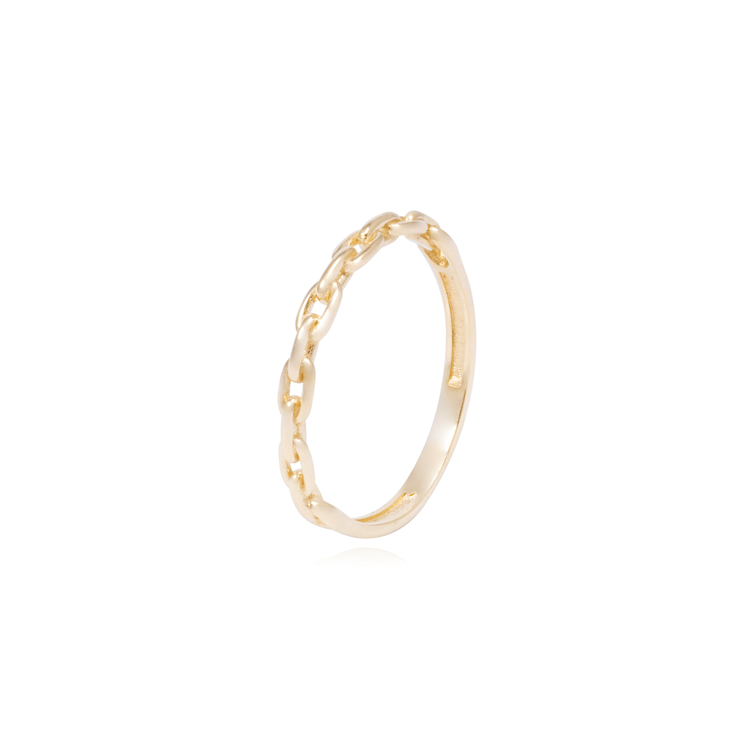 Anillo Oro Amarillo 18kt Eslabones Entrelazados 1