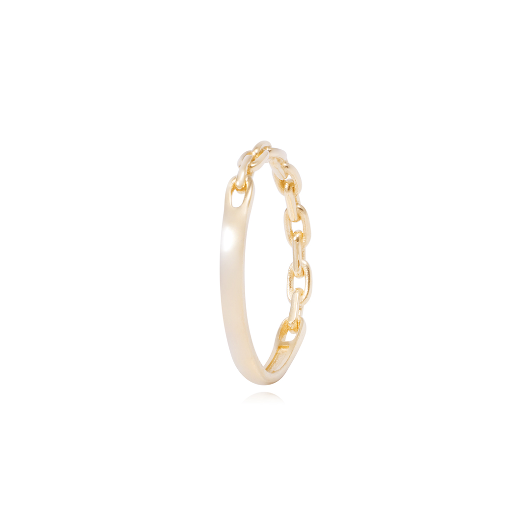 Anillo Oro Amarillo 18kt Eslabones Entrelazados 3