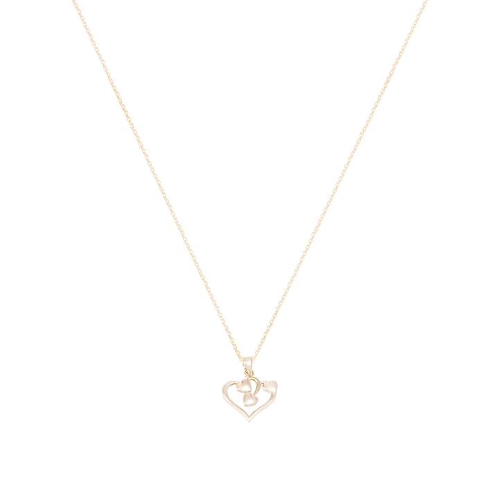 Colgante Oro Bicolor 18kt Cuatro Corazones 3