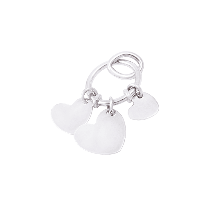 Colgante de Oro Blanco 18kt Corazones Eternos 1