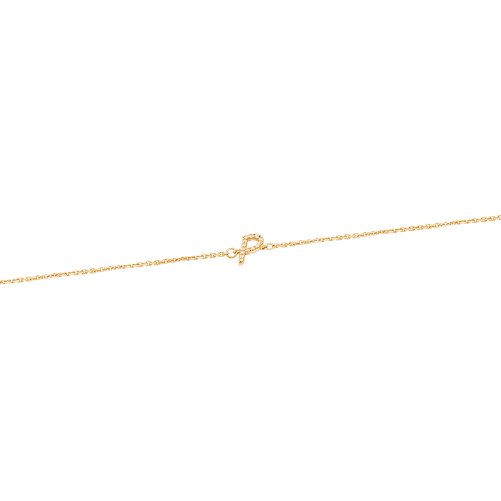 Pulsera de Oro Amarillo 18kt Letras P con Diamantes 5Pts 3