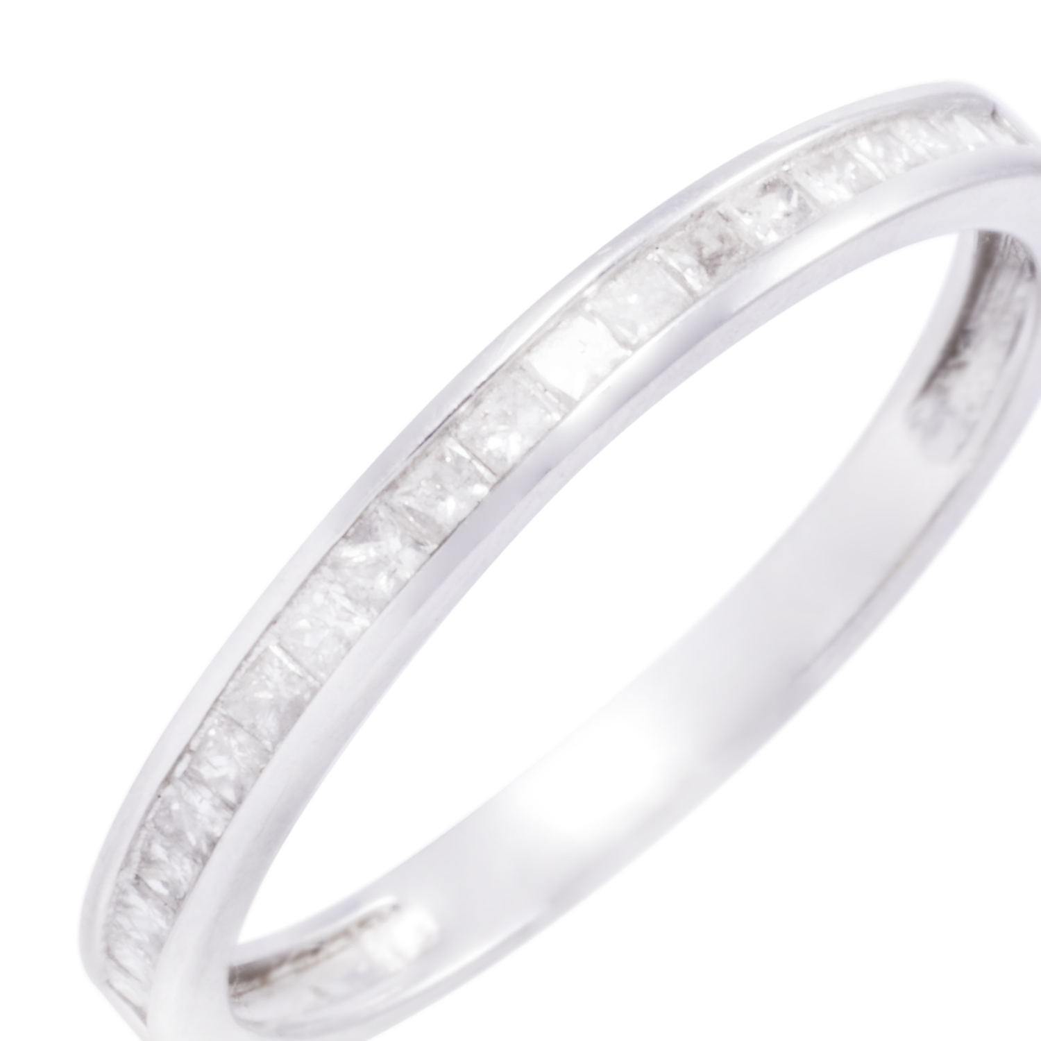 Anillo Compromiso Oro Blanco 18kt Riel 10 Pts 2