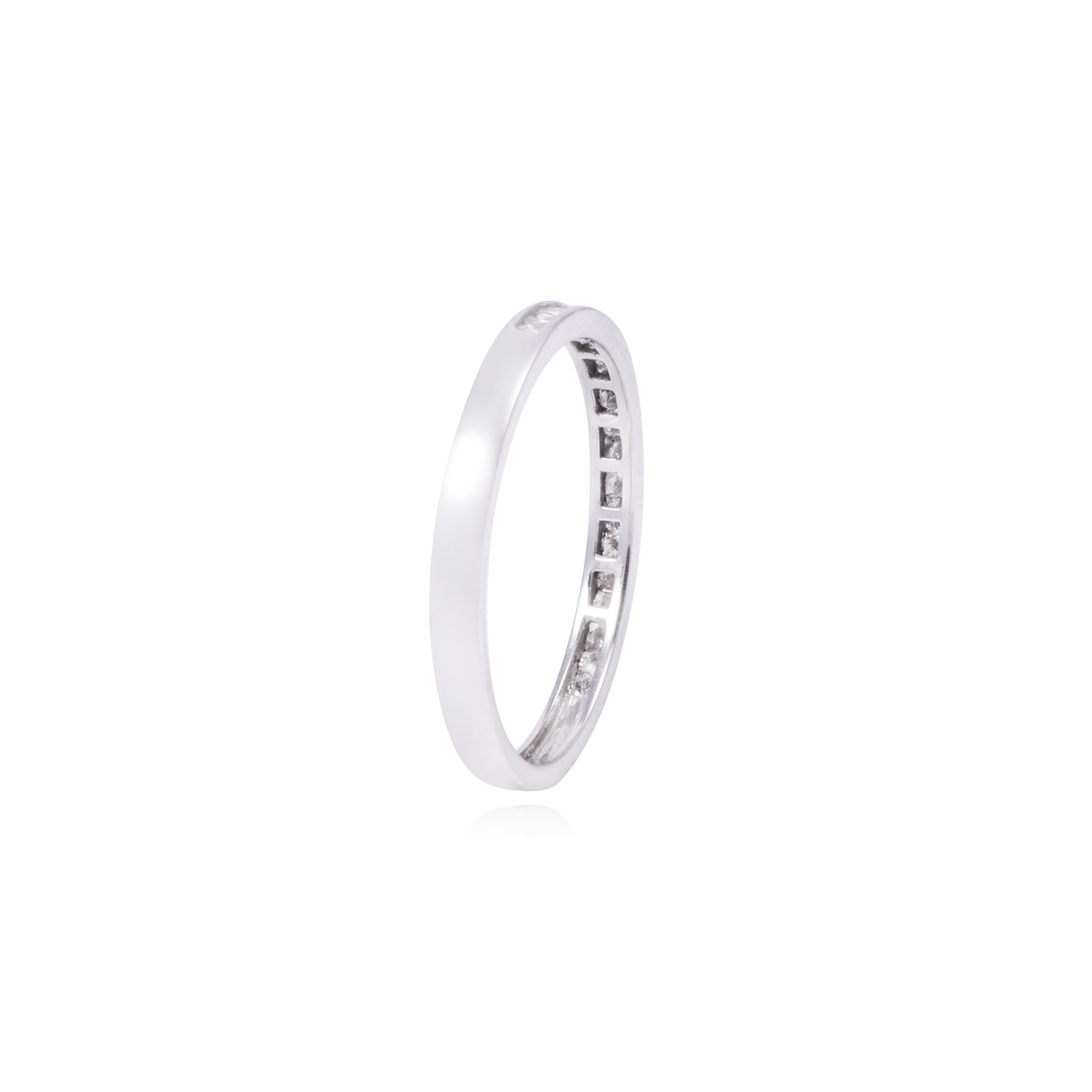 Anillo Compromiso Oro Blanco 18kt Riel 10 Pts 3