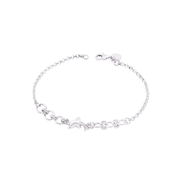Pulsera de Plata Esterlina 925 Eslabones y Delfín 3