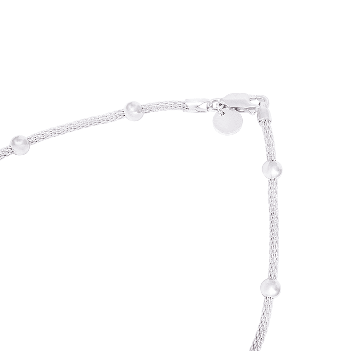 Cadena de Plata Esterlina 925 Diseño Serpiente con Esferas 3