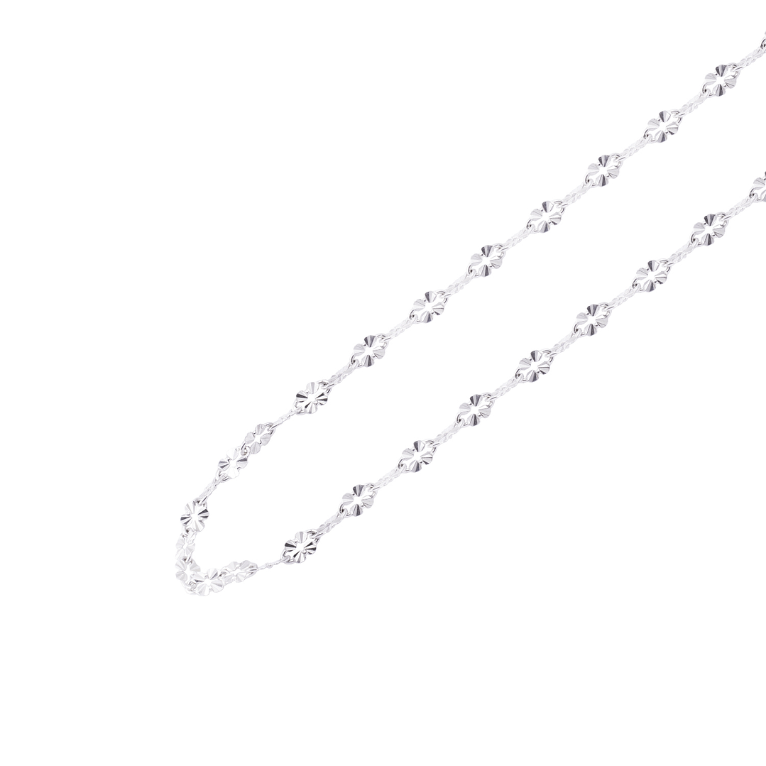 Collar de Plata Esterlina 925 Flor Cuatro Petalos 1