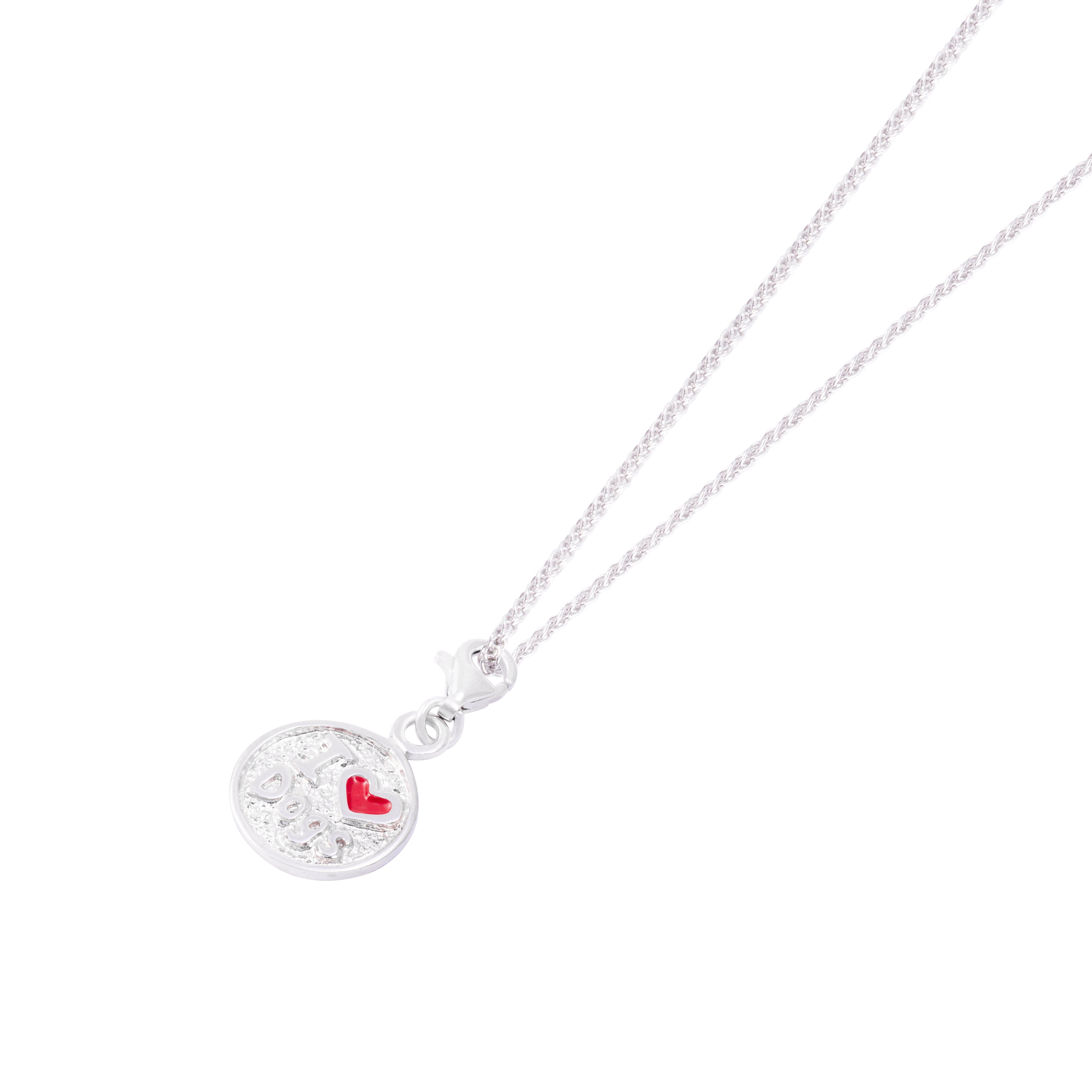 Colgante de Plata Esterlina 925 I Love Dogs 3