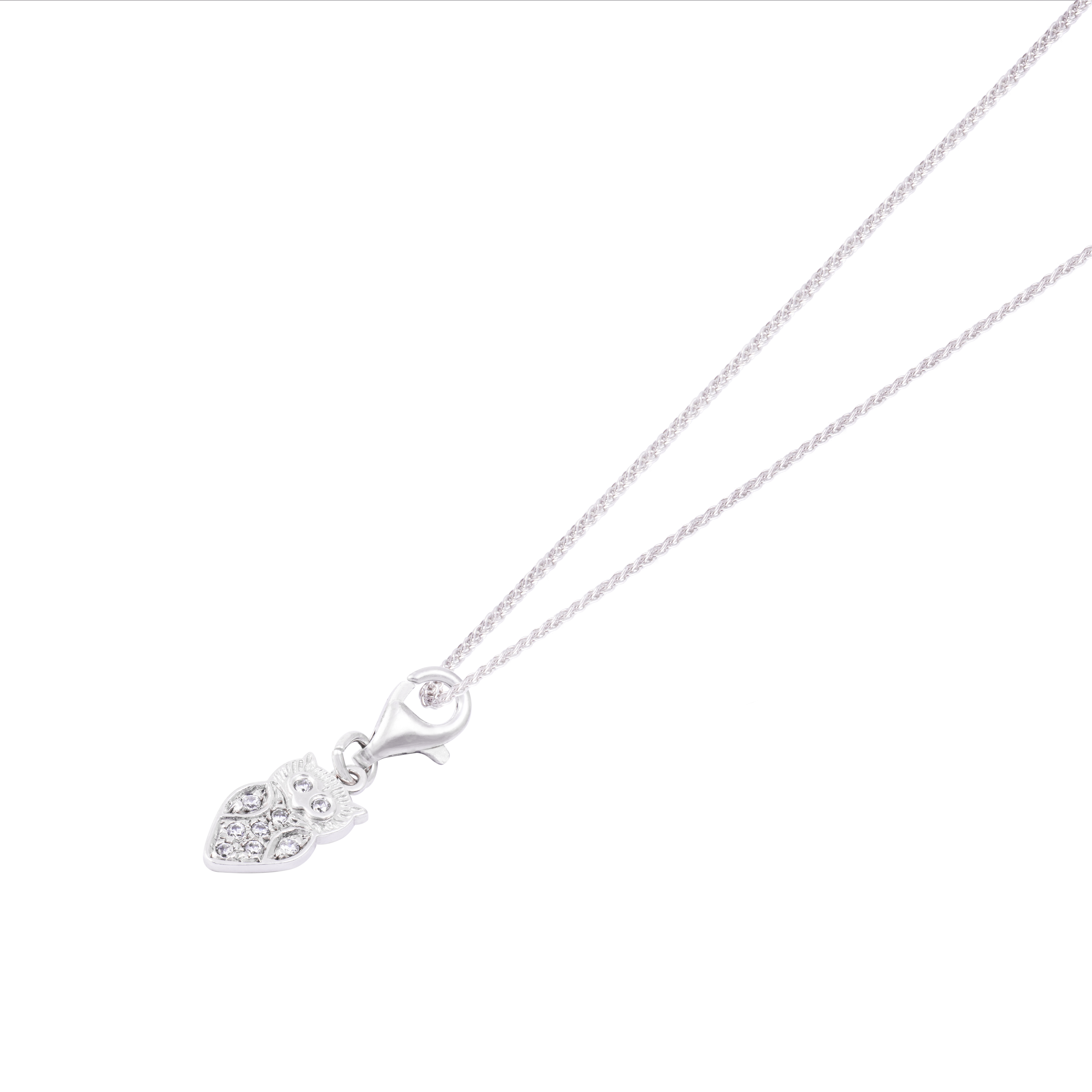Colgante de Plata Esterlina 925 Búho Circonitas 3