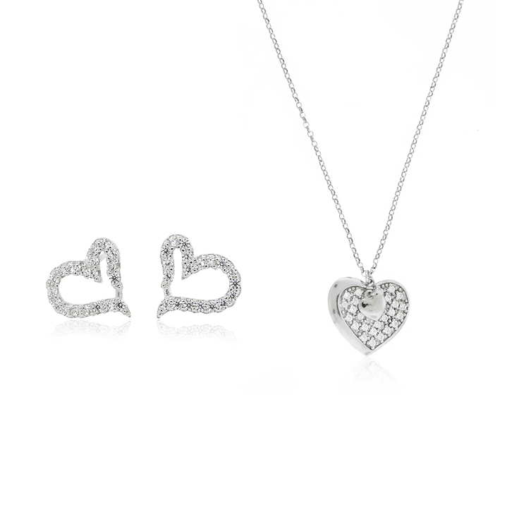 Conjunto Corazones en Rosa 1