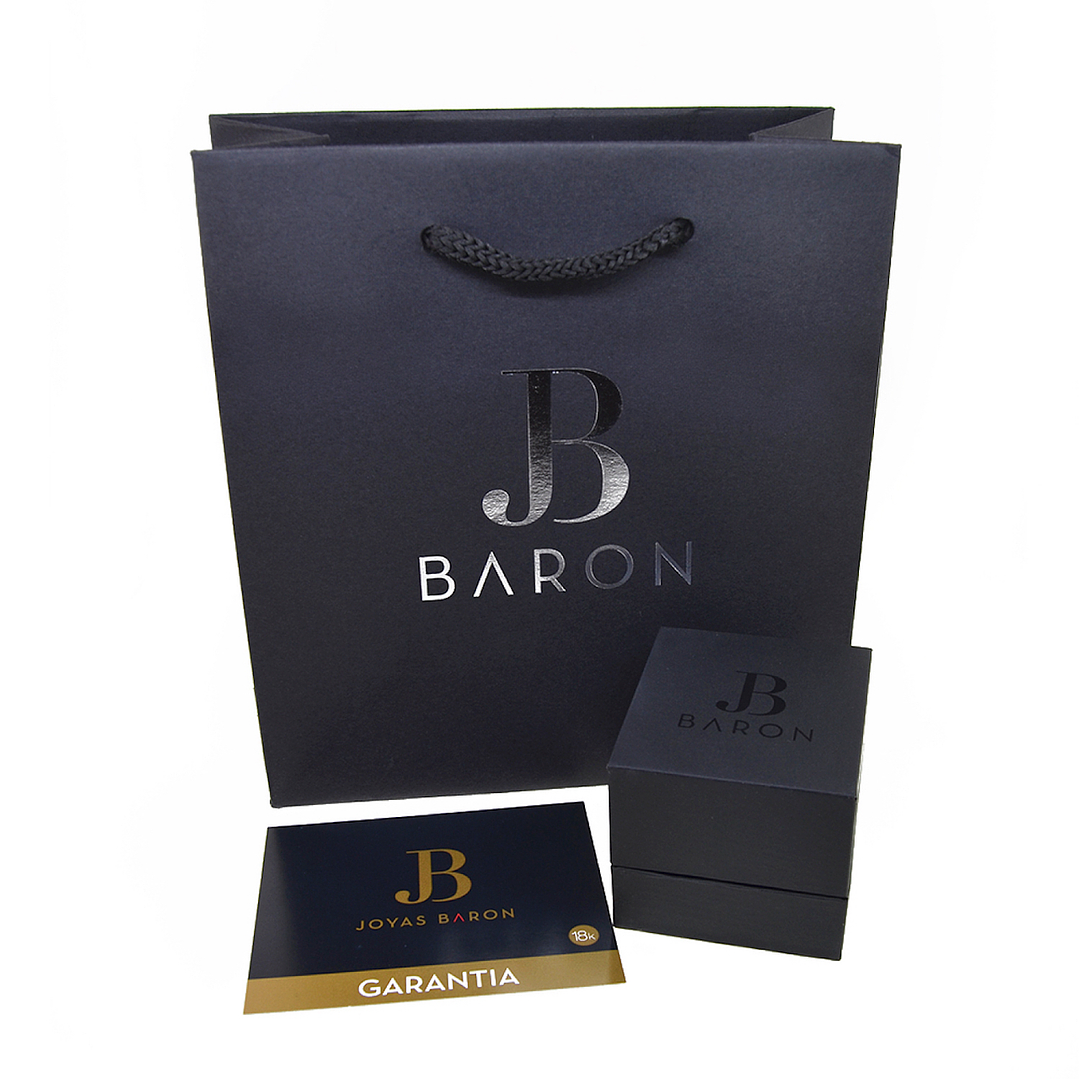 Colgante de Oro Blanco 18kt Circón-Aguamarina Baguette 4