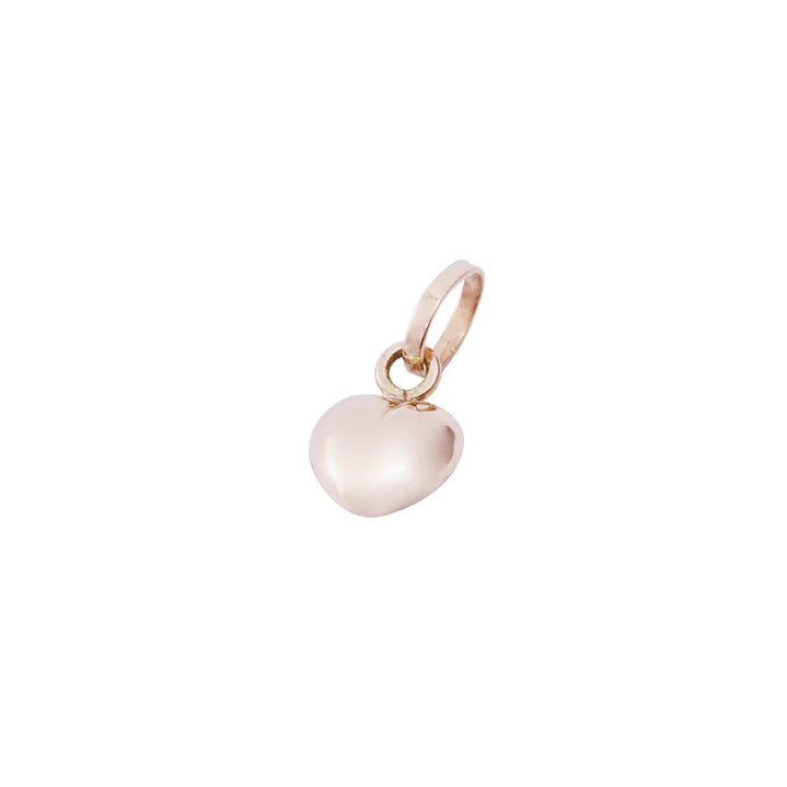 Colgante Corazon en Oro Miel 18kt Inflado Mediano 2