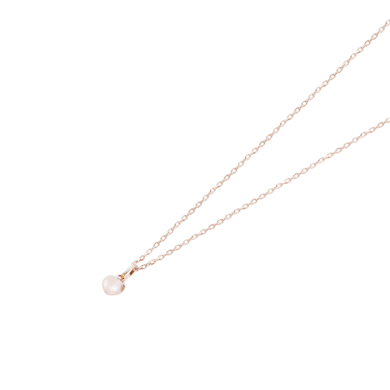 Colgante Corazon en Oro Miel 18kt Inflado Mediano 3