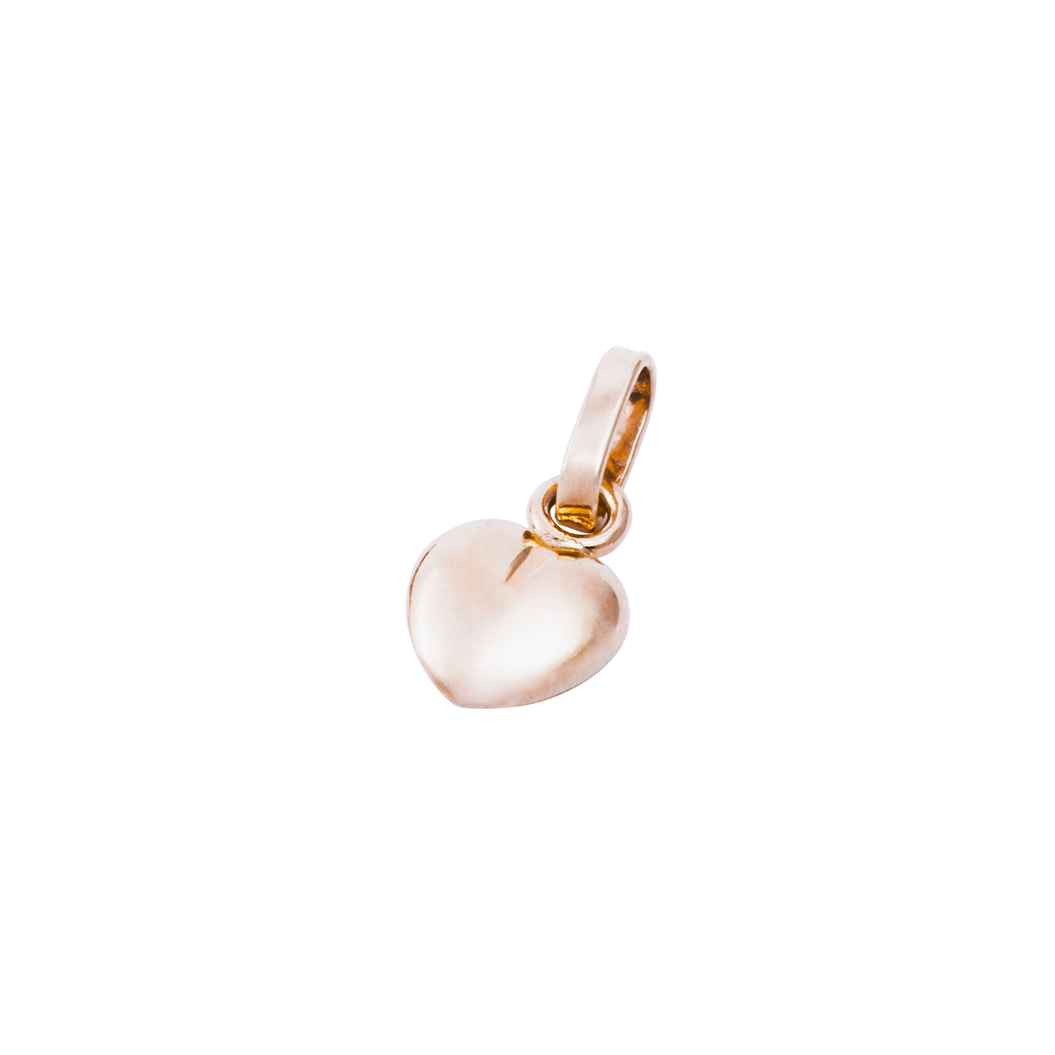Colgante Corazon en Oro Miel 18kt Inflado 2