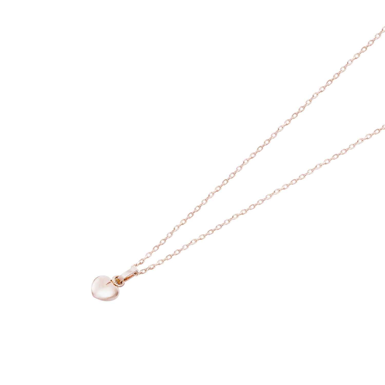 Colgante Corazon en Oro Miel 18kt Inflado 3