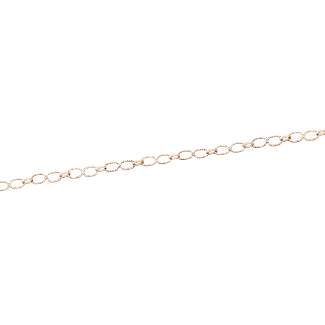 Pulsera Oro Miel 18kt Eslabon Torcido 3