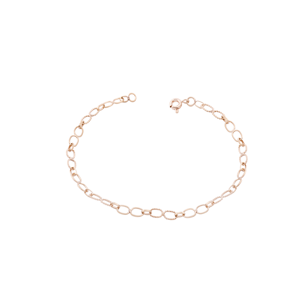Pulsera Oro Miel 18kt Eslabon Torcido 1