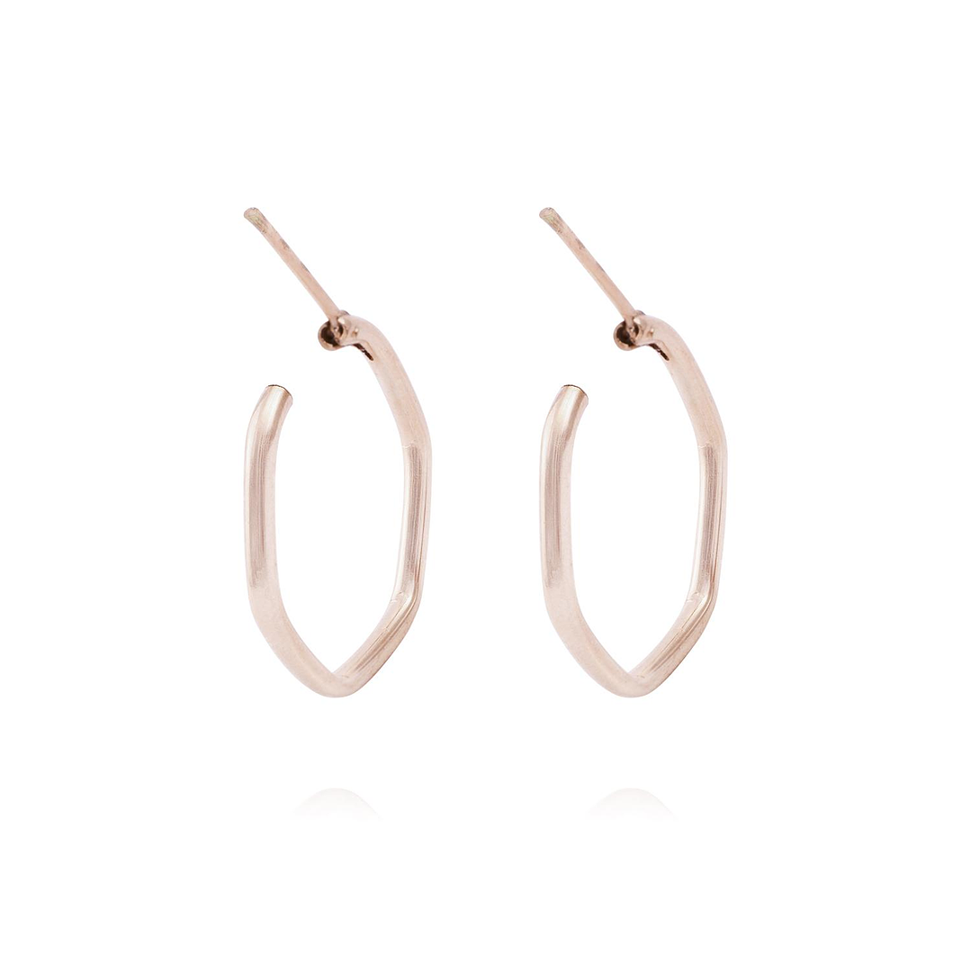 Aros Oro Miel de 18kt  Exagonal 3