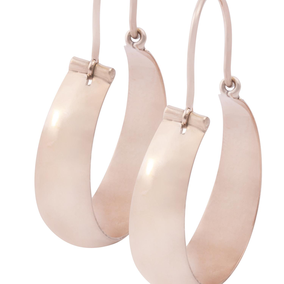 Aros Oro Miel de 18kt Bote Grande 20 mm 2