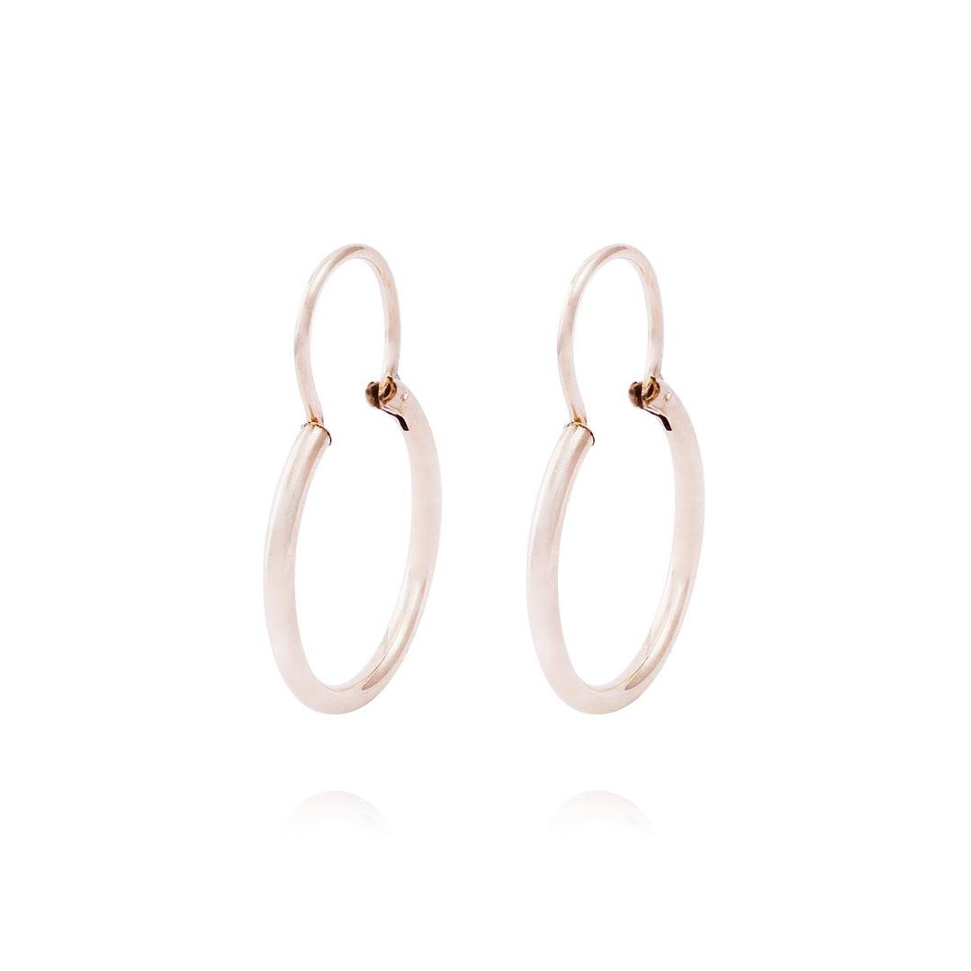 Aros Oro Miel de 18kt Argolla 14 mm 1