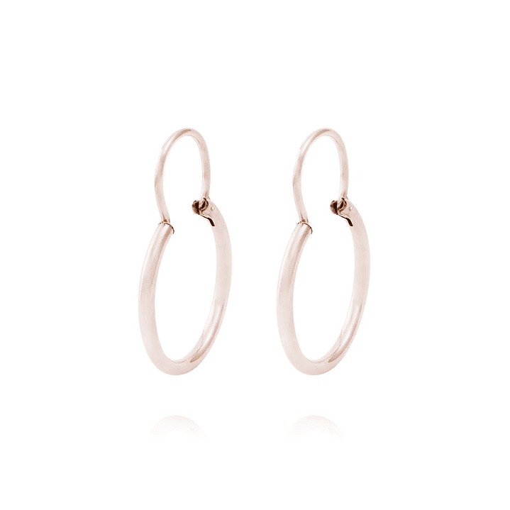 Aros Oro Miel de 18kt Argolla 14 mm 1