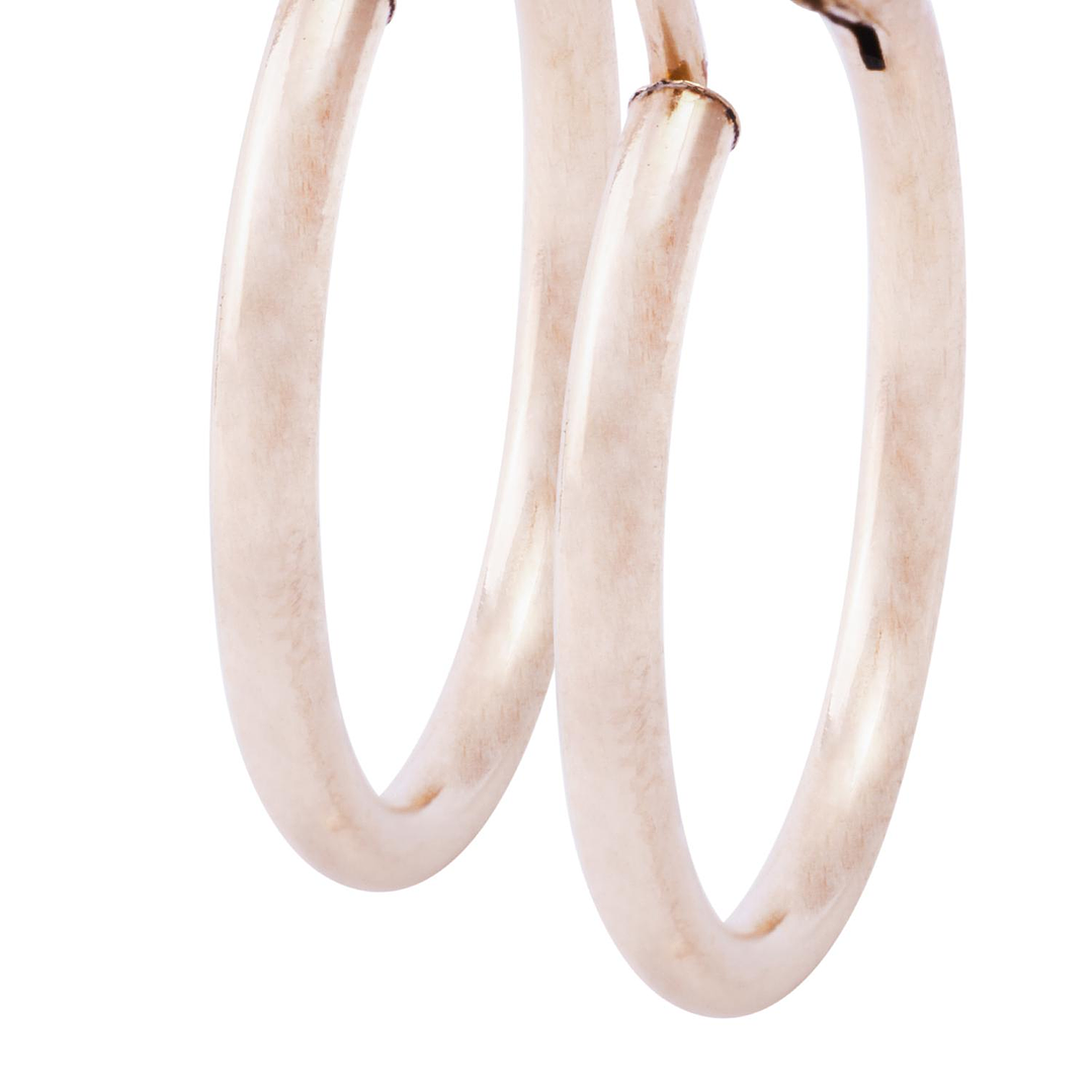 Aros Oro Miel de 18kt Argolla 14 mm 2