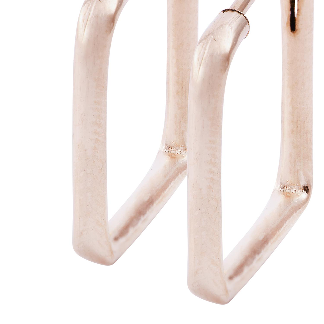 Aros Oro Miel de 18kt Cuadrado Pequeño 2