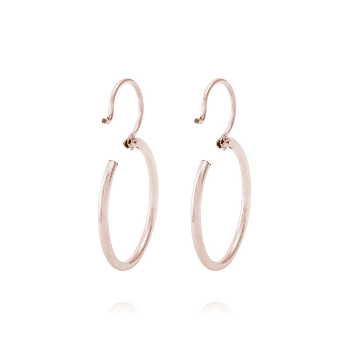 Aros Oro Miel de 18kt Argolla 20 mm 3