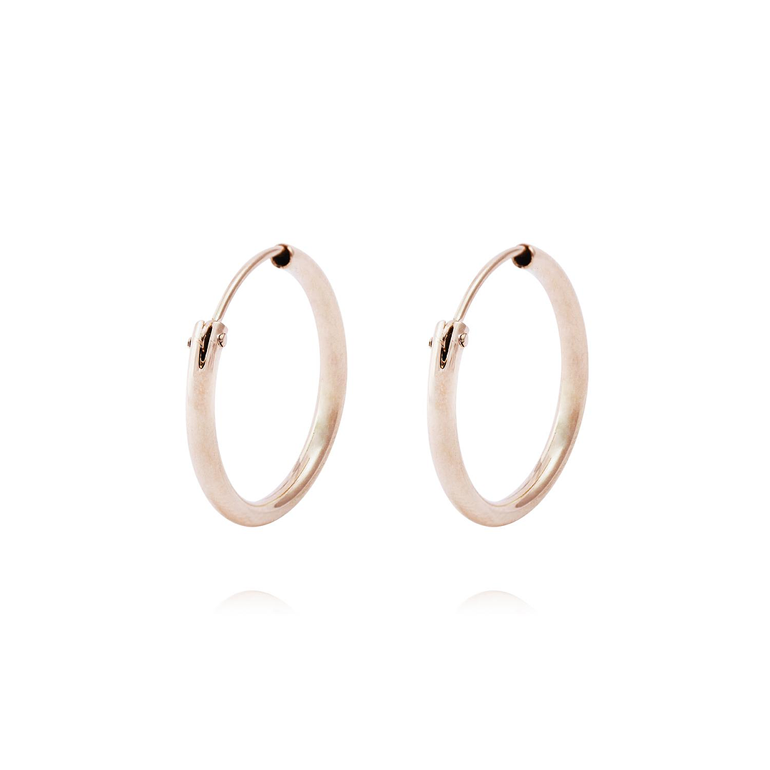 Aros Oro Miel de 18kt Argolla Mediana 1