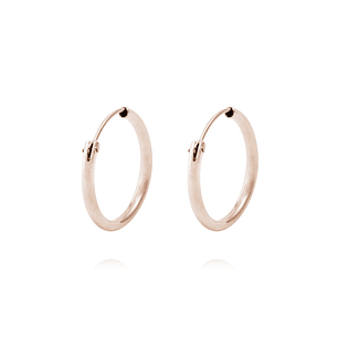 Aros Oro Miel de 18kt Argolla Mediana