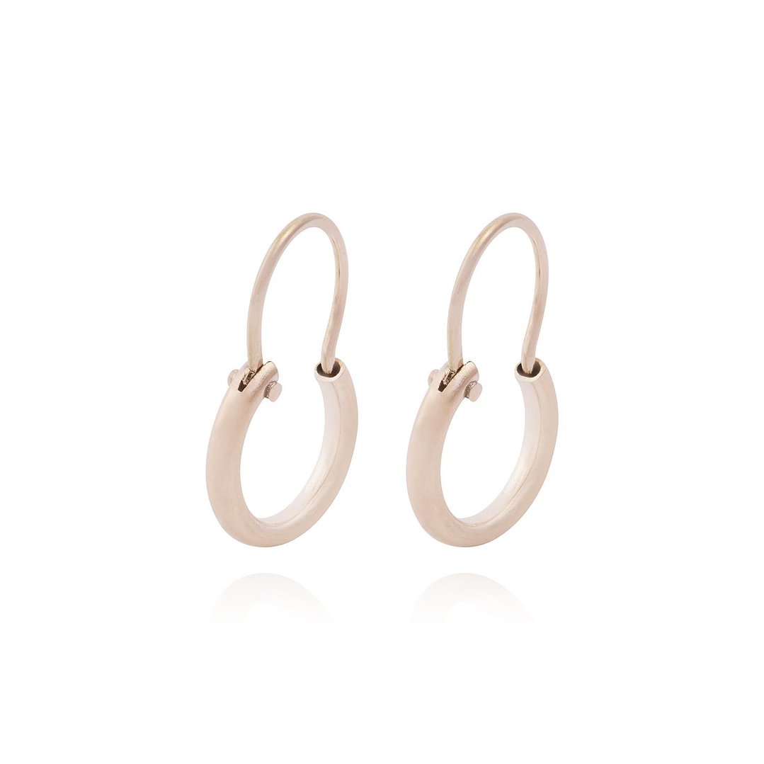 Aros Oro Miel de 18kt Argolla 10 mm 1