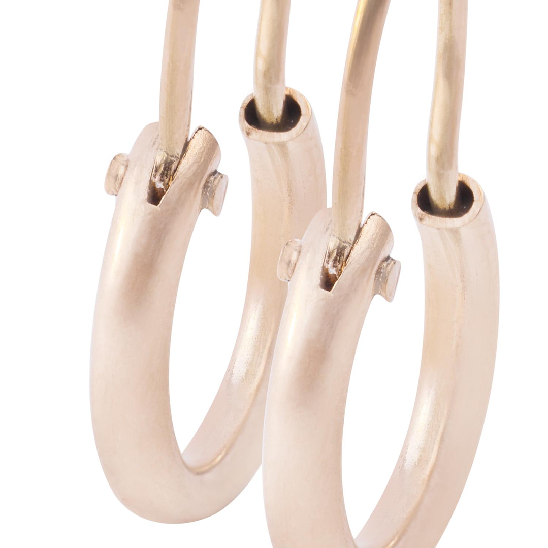 Aros Oro Miel de 18kt Argolla 10 mm 2