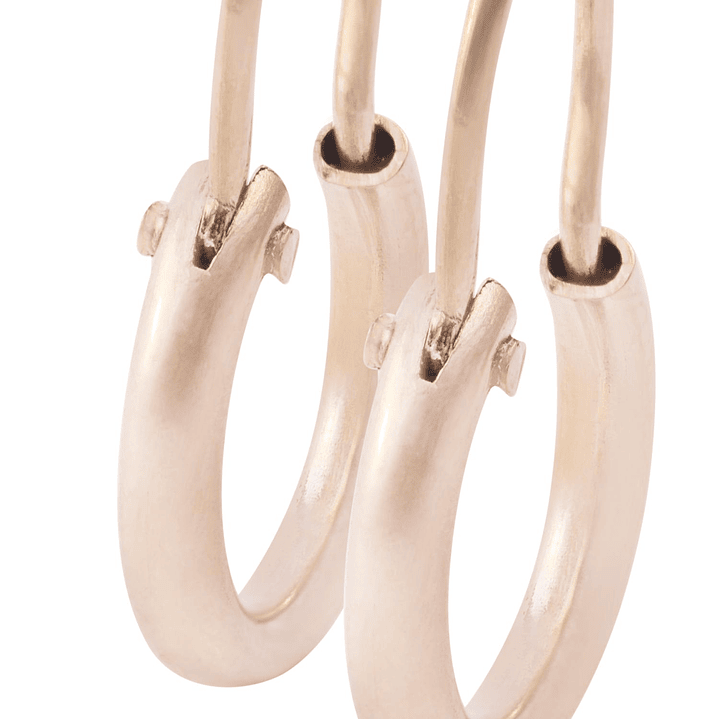 Aros Oro Miel de 18kt Argolla 10 mm 2