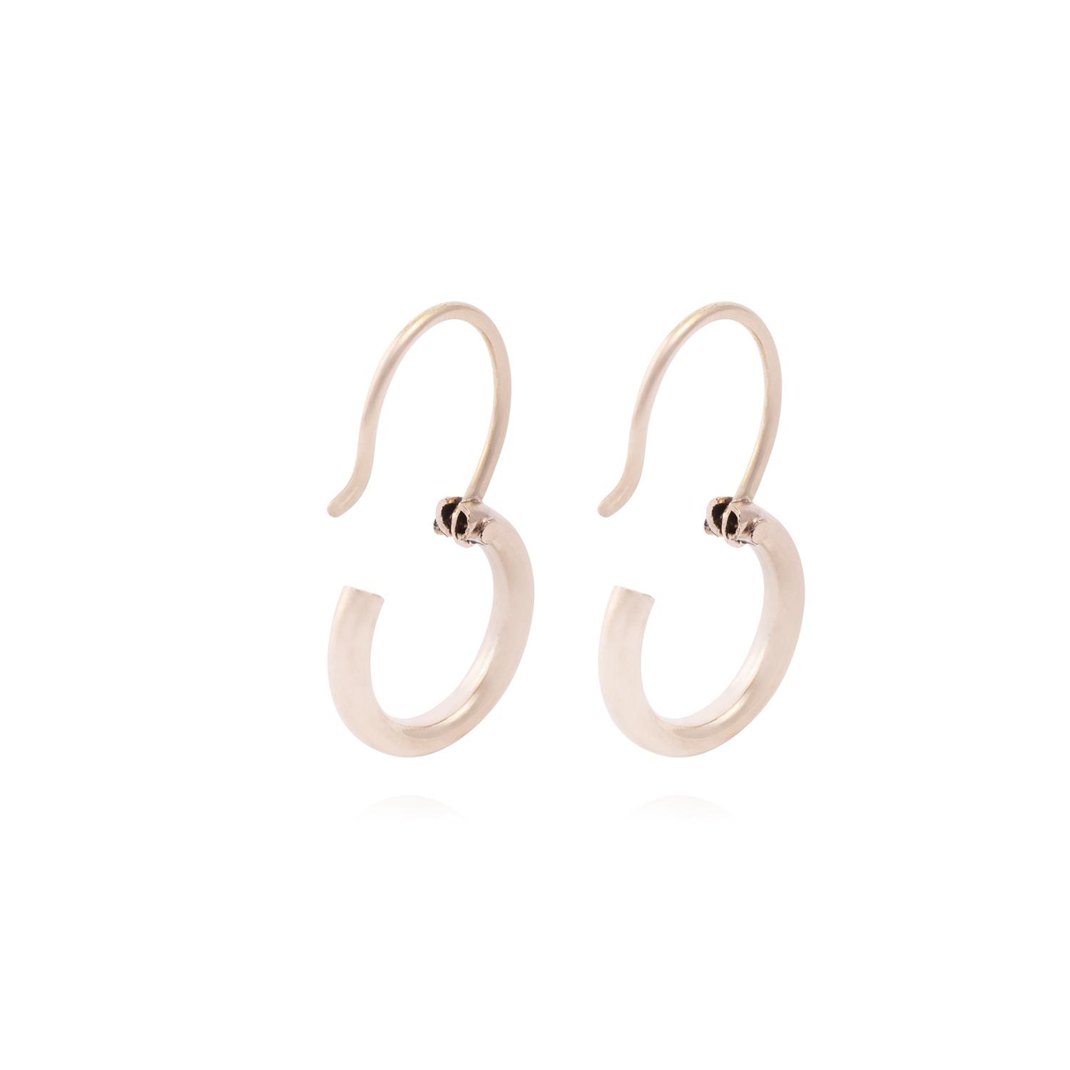 Aros Oro Miel de 18kt Argolla 10 mm 3
