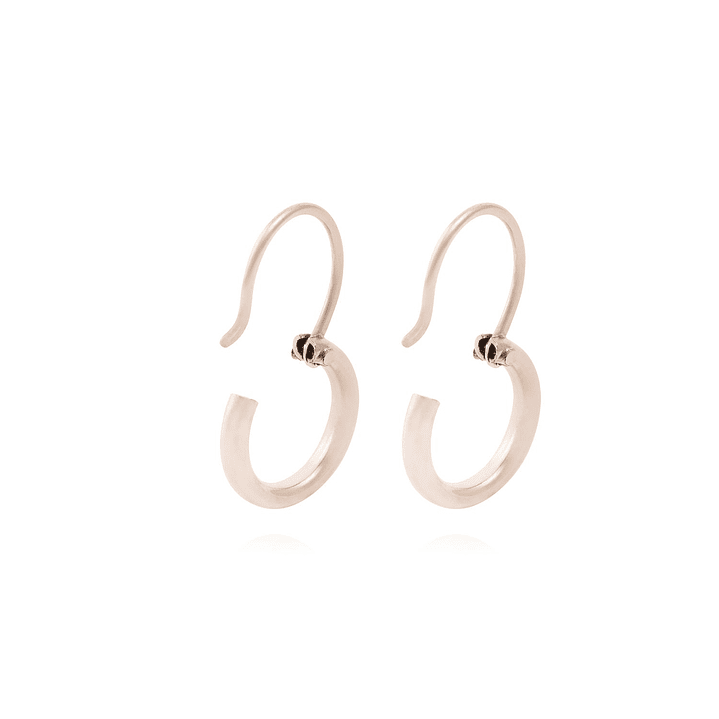 Aros Oro Miel de 18kt Argolla 10 mm 3