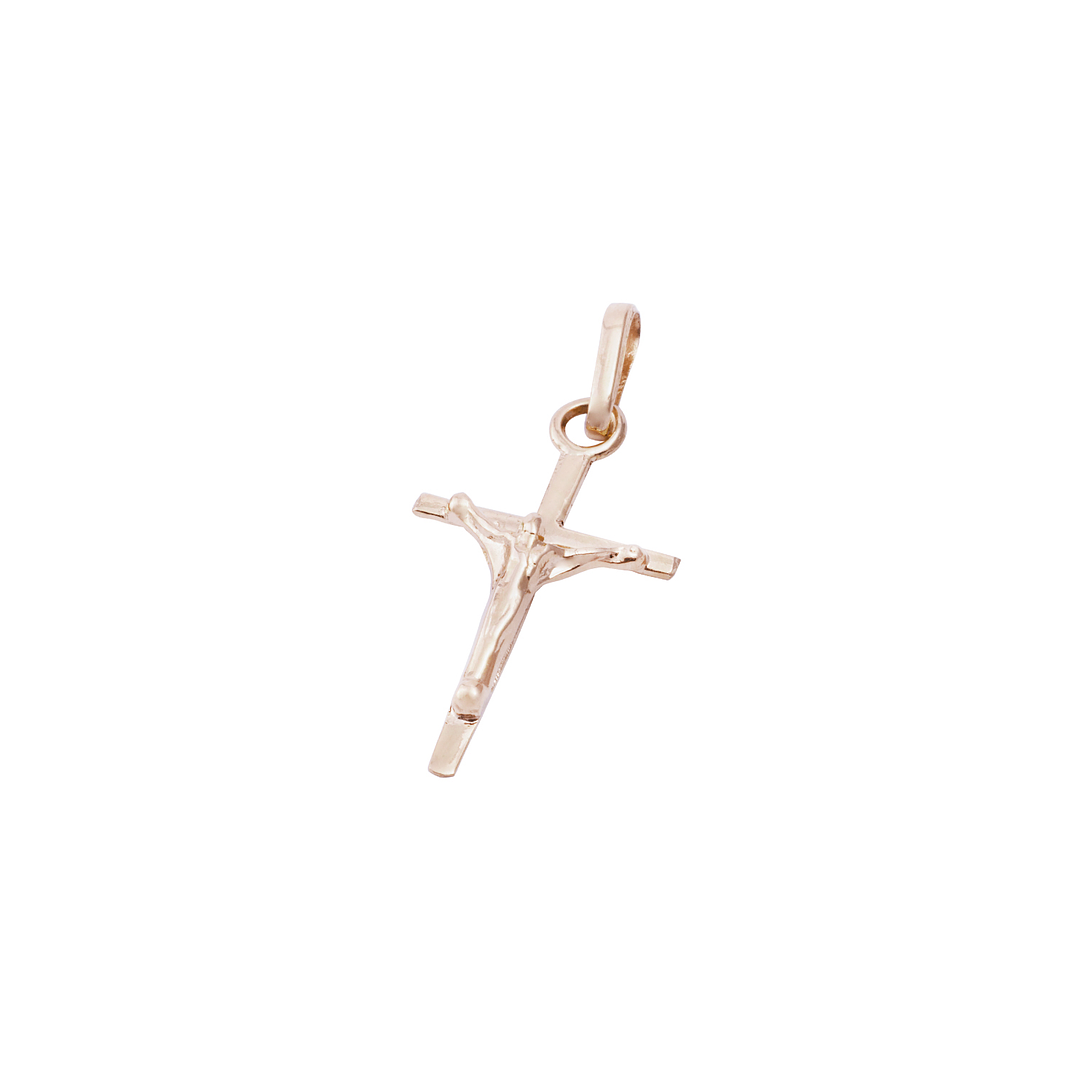 Colgante Oro Miel 18kt Cruz Cristo 15x26 1