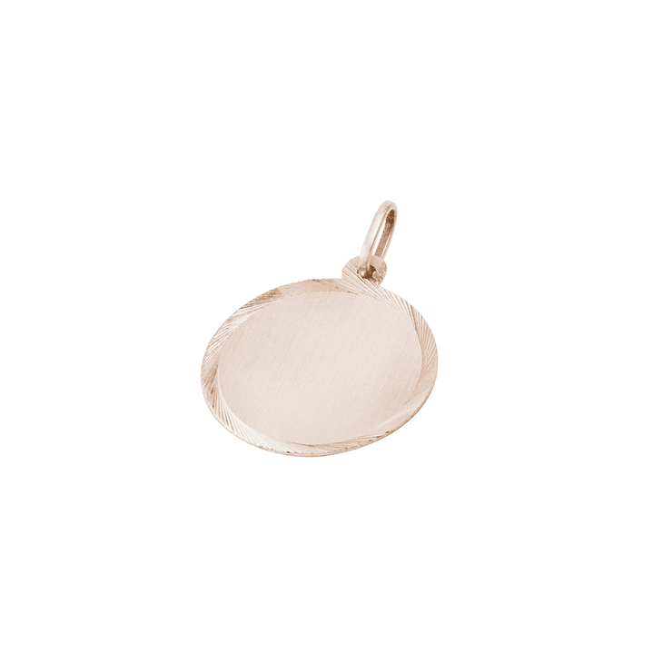 Colgante Oro Miel 18kt Disco Labrado 20mm 1