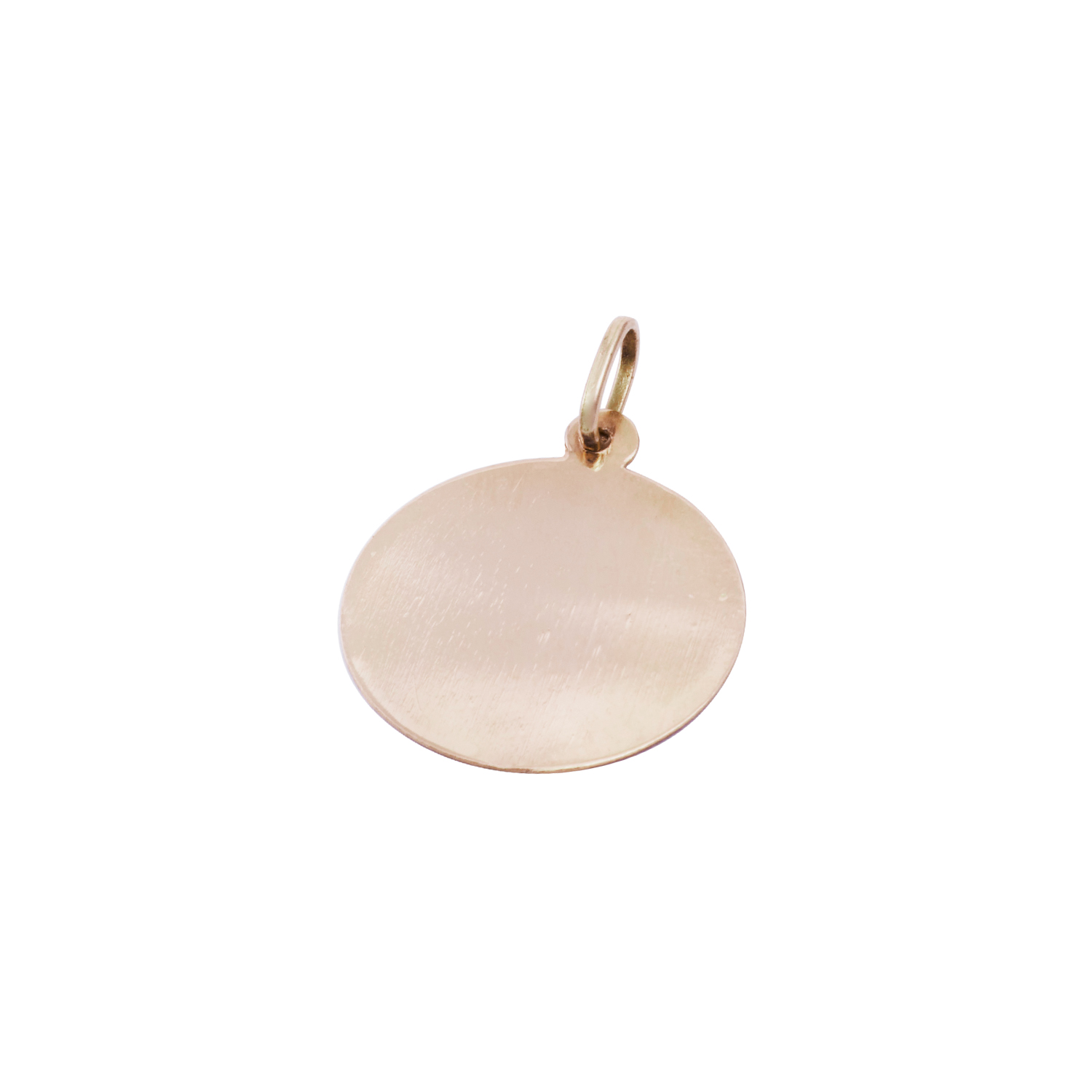 Colgante Oro Miel 18kt Disco Labrado 20mm 2
