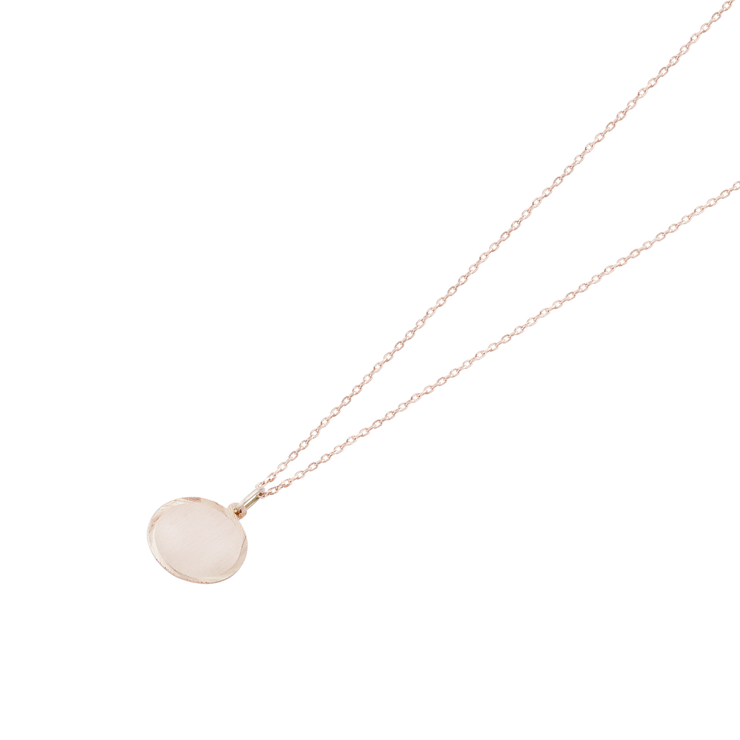 Colgante Oro Miel 18kt Disco Labrado 20mm 3