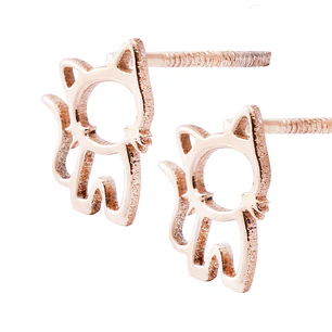 Aros Oro Miel 18kt Gato